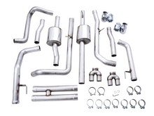 Load image into Gallery viewer, AWE Tuning 4th Gen GM 1500 6.2L 0FG Catback Split Rear Exit (w/ Bumper Cutouts) - Quad Chrome Tips
