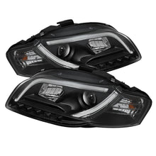 Load image into Gallery viewer, Spyder Audi A4 06-08 Projector Headlights Halogen Only - Light Tube DRL Blk PRO-YD-AA405-LTDRL-G2-BK
