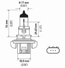 Load image into Gallery viewer, Hella Bulb H13 12V 60/55W P264T T4 +50 (2)
