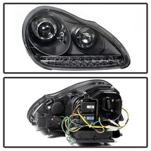 Load image into Gallery viewer, Spyder Porsche Cayenne 03-06 Projector Xenon/HID Model- DRL LED Blk PRO-YD-PCAY03-HID-DRL-BK
