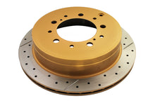 Load image into Gallery viewer, DBA 07+ Toyota Landcruiser 200 Series Rear Cross Drilled &amp; Slotted Street Series Rotor
