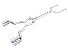 Load image into Gallery viewer, AWE Tuning 18-19 BMW M5 (F90) 4.4T AWD Cat-back Exhaust - Track Edition (Chrome Silver Tips)
