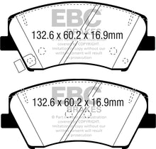 Load image into Gallery viewer, EBC 2017+ Hyundai Elantra 1.4L Turbo Ultimax2 Front Brake Pads
