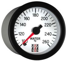 Load image into Gallery viewer, Autometer Stack 52mm 100-260 Deg F 1/8in NPTF Male Pro Stepper Motor Water Temp Gauge - White
