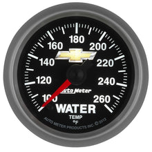 Load image into Gallery viewer, AutoMeter Gauge Water Temp 2-1/16in. 100-260 Deg. F Digital Stepper Motor Chevy Gold Bowtie
