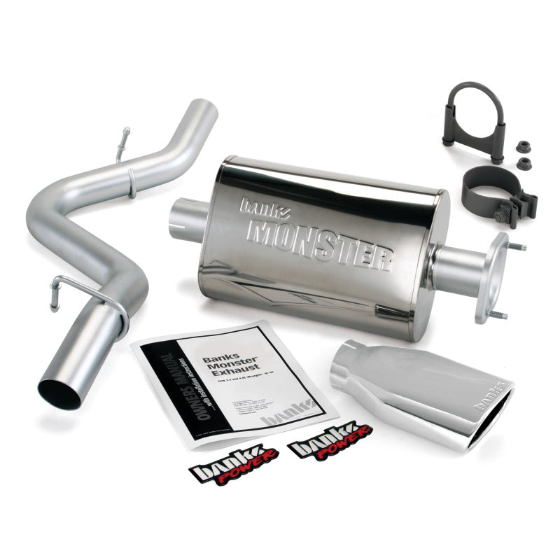 Banks Power 04-06 Jeep 4.0L Wrangler Monster Exhaust System - SS Single Exhaust w/ Chrome Tip