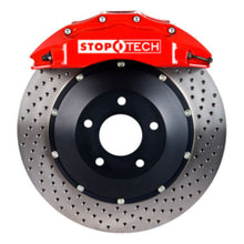 Load image into Gallery viewer, StopTech 08-10 Audi S5 Front BBK w/ Red ST-60 Calipers Drilled 380x32mm Rotors Pads Lines
