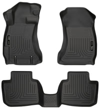 Load image into Gallery viewer, Husky Liners Subaru 12-14 Impreza/2015 WRX/STi WeatherBeater Combo Front&amp;2nd Row Black Floor Liners
