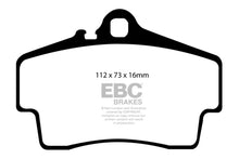 Load image into Gallery viewer, EBC 98-05 Porsche 911 (996) (Cast Iron Rotor only) 3.4 Carrera 2 Yellowstuff Rear Brake Pads
