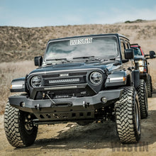 Load image into Gallery viewer, Westin 18-20 Jeep Wrangler WJ2 Full Width Front Bumper w/LED Light Bar Mount Textured Black
