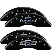 Load image into Gallery viewer, MGP 4 Caliper Covers Engraved Front &amp; Rear MGP Black finish silver ch
