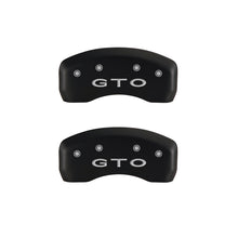 Load image into Gallery viewer, MGP 4 Caliper Covers Engraved Front Pontiac Engraved Rear GTO Red finish silver ch
