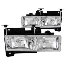 Load image into Gallery viewer, ANZO 1988-1998 Chevrolet C1500 Crystal Headlights Chrome w/o Bulbs
