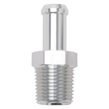 Load image into Gallery viewer, Edelbrock Hose End Straight 1/2In NPT to 1/2In Barb Clear Anodize
