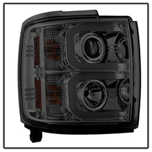 Load image into Gallery viewer, Spyder Chevy Silverado 14-16 2500 HD Projector Headlights Light Bar DRL Smke PRO-YD-CSHD14-LBDRL-SM
