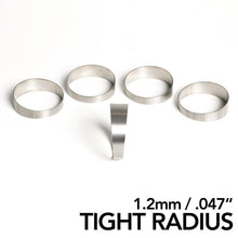 Load image into Gallery viewer, Ticon Industries 1.25in 45 Degree 1.7D/2.13in CLT TR 1.2mm/.047in Wall Titanium Pie Cuts - 5pk
