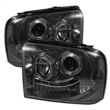 Load image into Gallery viewer, Spyder Ford F250/350/450 Super Duty 05-07 Projector Headlights LED Halo- LED Smke PRO-YD-FS05-HL-SM
