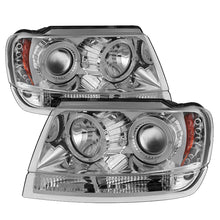 Load image into Gallery viewer, Spyder Jeep Grand Cherokee 99-04 Projector Headlights LED Halo LED Chrm - PRO-YD-JGC99-HL-C
