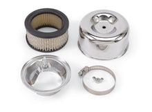 Load image into Gallery viewer, Edelbrock Air Cleaner 94 Series Round Steel Top 4 65In Dia X 3 125In 2 63In ID Raised Base Chrome
