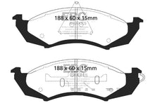 Load image into Gallery viewer, EBC 89-91 Ford Thunderbird 3.8 Redstuff Front Brake Pads
