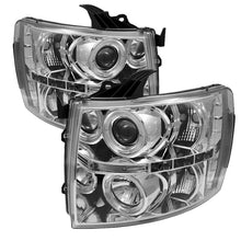 Load image into Gallery viewer, Spyder Chevy Silverado 1500 07-13 Projector Headlights LED Halo LED Chrm PRO-YD-CS07-HL-C
