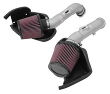 Load image into Gallery viewer, K&amp;N 14-15 Infiniti Q50 3.7L V6 Dual Silver Typhoon Short Ram Intakes

