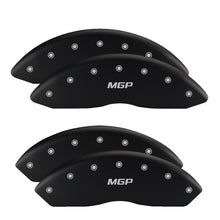 Load image into Gallery viewer, MGP 4 Caliper Covers Engraved Front &amp; Rear Trailblazer style/SS Red finish silver ch
