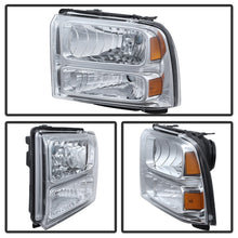 Load image into Gallery viewer, Xtune Ford F250/350/450 Super Duty 05-07 Crystal Headlights Chrome HD-JH-FS05-AM-C
