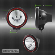 Load image into Gallery viewer, Spyder 7 Inch HID 4x4 fog lights Black/Red Housing w/wiring W/Switch- Chrome FL-CH-JK7004BR-C
