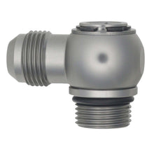 Load image into Gallery viewer, DeatschWerks 10AN ORB Male to 10AN Male Flare Low Profile 90-Degree Swivel - Anodized DW Titanium
