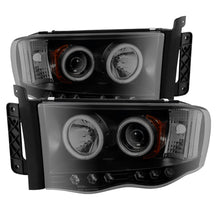 Load image into Gallery viewer, Spyder Dodge Ram 1500 02-05 03-05 Projector Headlights CCFL Halo LED Blk Smke PRO-YD-DR02-CCFL-BSM
