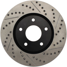 Load image into Gallery viewer, StopTech 1/02-05 Infiniti G35 (alloy disc) / 6/02-05 Nissan 350Z Slotted &amp; Drilled Left Front Rotor
