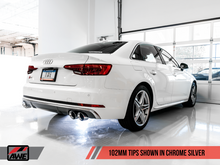 Load image into Gallery viewer, AWE Tuning Audi B9 S4 Touring Edition Exhaust - Non-Resonated (Silver 102mm Tips)
