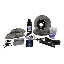 Load image into Gallery viewer, EBC Racing 12-17 Ford Fiesta ST MK7 1.6L Turbo Anodized Apollo-4 Calipers 300mm Rotors Front BBK
