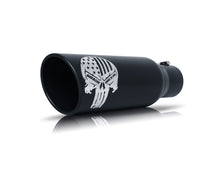 Load image into Gallery viewer, Gibson Patriot Skull Rolled Edge Angle-Cut Tip - 5in OD/2.75-3in Inlet/12in Length - Black Ceramic
