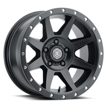 Load image into Gallery viewer, ICON Rebound 17x8.5 5x4.5 0mm Offset 4.75in BS 71.5mm Bore Satin Black Wheel
