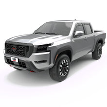 Load image into Gallery viewer, EGR 2022+ Nissan Frontier In Channel Window Visors Front/Rear Set - Dark Smoke Crew Cab
