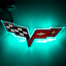 Load image into Gallery viewer, Oracle Chevrolet Corvette C6 Illuminated Emblem - Dual Intensity - Aqua
