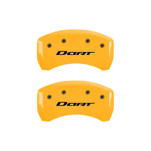 Load image into Gallery viewer, MGP 4 Caliper Covers Engraved Front &amp; Rear With out stripes/Dart Yellow finish black ch
