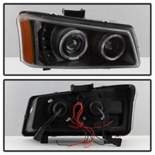 Load image into Gallery viewer, xTune Chevy Silverado 03-06 Projector Headlights 4pcs - LED Halo - Black PRO-JH-CSIL03-SET-BK

