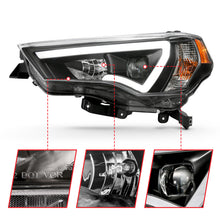 Load image into Gallery viewer, ANZO 14-18 Toyota 4 Runner Plank Style Projector Headlights Black w/ Amber
