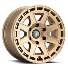 Load image into Gallery viewer, ICON Compass 17x8.5 6x135 6mm Offset 5in BS Satin Brass Wheel
