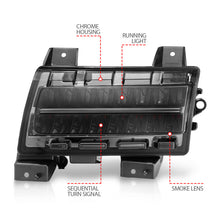 Load image into Gallery viewer, ANZO 2018-2021 Jeep Wrangler LED Side Markers Chrome Housing Smoke Lens w/ Seq. Signal Sport Bulb
