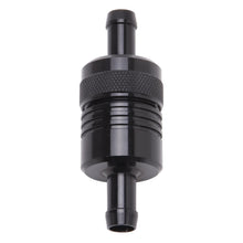 Load image into Gallery viewer, Edelbrock Fuel Filter Aluminum 3In X 01/ 1/8In 3/8In Inlet/Outlet Black
