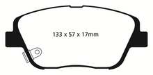 Load image into Gallery viewer, EBC 10-14 Hyundai Sonata 2.0 Turbo Yellowstuff Front Brake Pads
