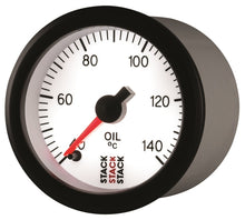 Load image into Gallery viewer, Autometer Stack 52mm 40-140 Deg C 1/8in NPTF Male Pro Stepper Motor Oil Temp Gauge - White
