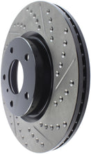Load image into Gallery viewer, StopTech 1/02-05 Infiniti G35 (alloy disc) / 6/02-05 Nissan 350Z Slotted &amp; Drilled Left Front Rotor
