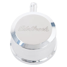 Load image into Gallery viewer, Edelbrock PCV for Valve Cover Aluminum Round Push In w/ 90-Degree Port Breather Look w/ Etched Logo
