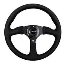 Load image into Gallery viewer, NRG Reinforced Steering Wheel (350mm / 2.5in. Deep)Blk Alcantara Comfort Grip w/4mm Matte Blk Spokes
