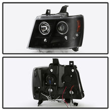 Load image into Gallery viewer, Spyder Chevy Suburban 1500 07-14 Projector Headlights LED Halo LED All Black PRO-YD-CSUB07-HL-BKV2
